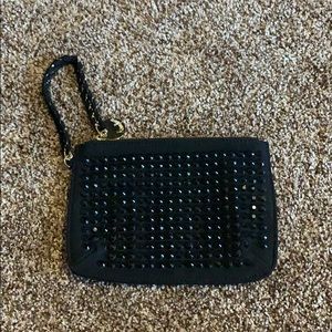 Black Rhinestone Neiman Marcus Wristlet
